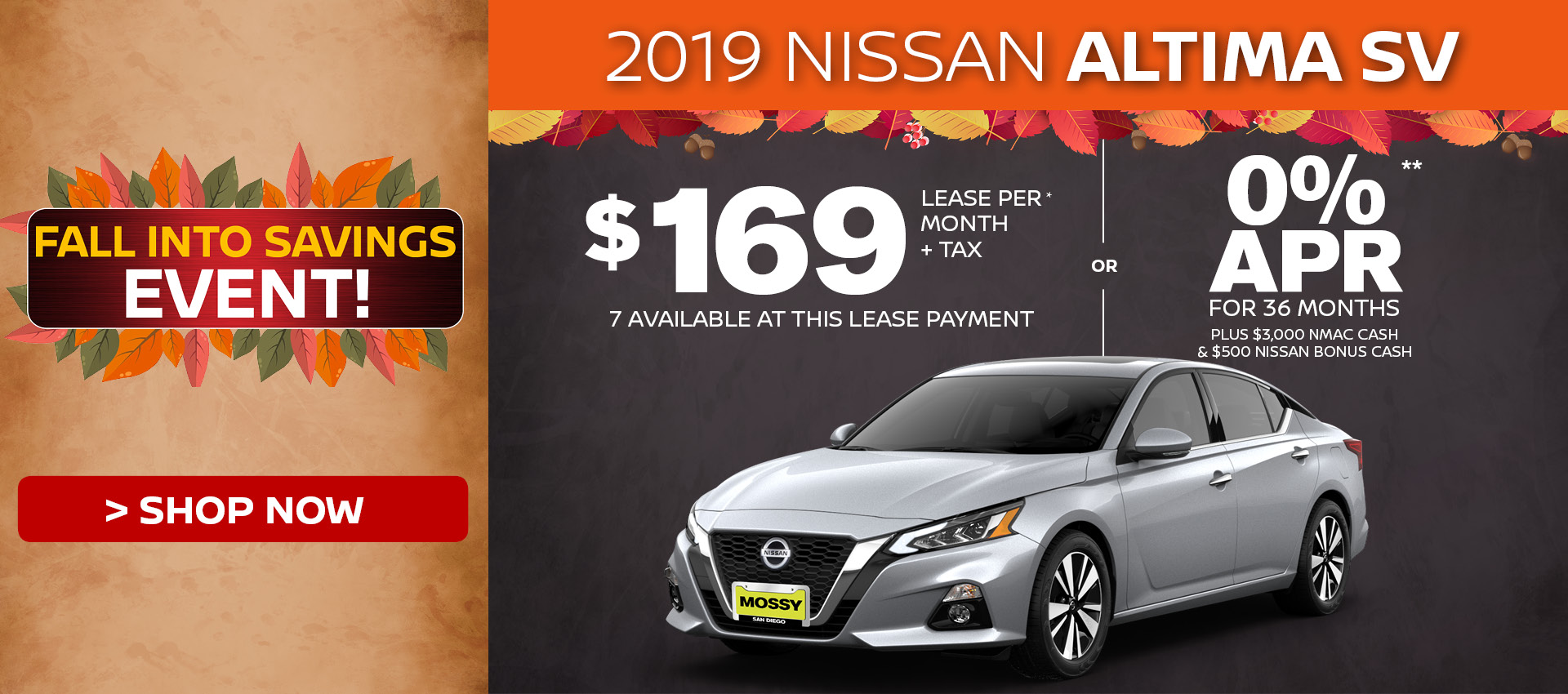 Mossy Nissan - Nissan Altima $19,995 Purchase HP