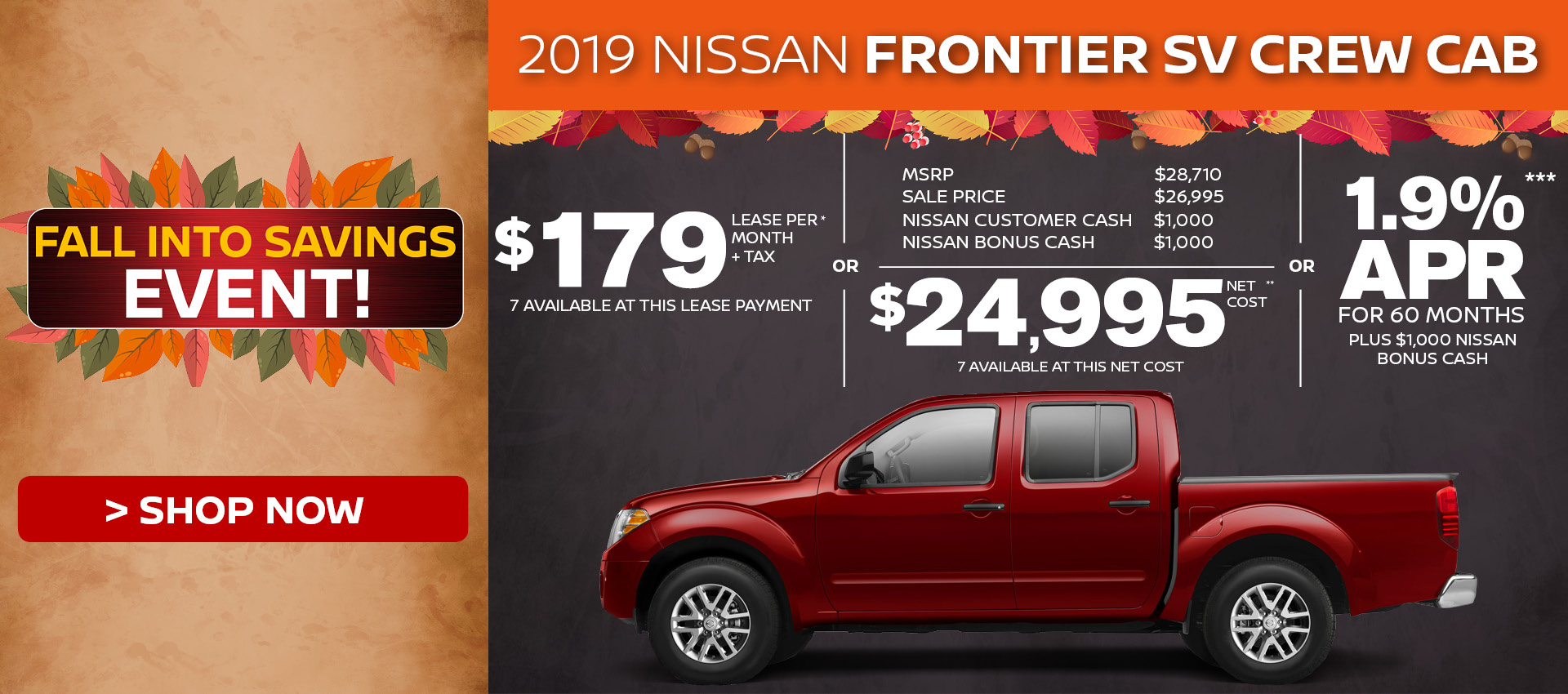 Mossy Nissan - Nissan Frontier $24,995 Purchase HP