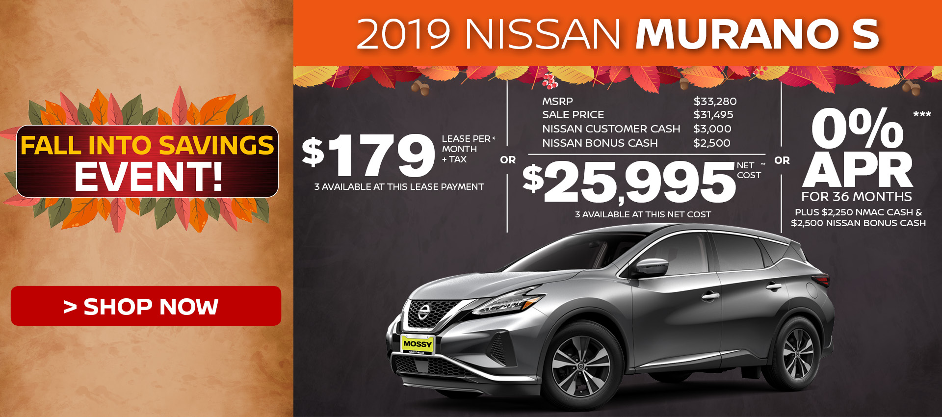 Mossy Nissan - Nissan Murano $25,995 Purchase HP