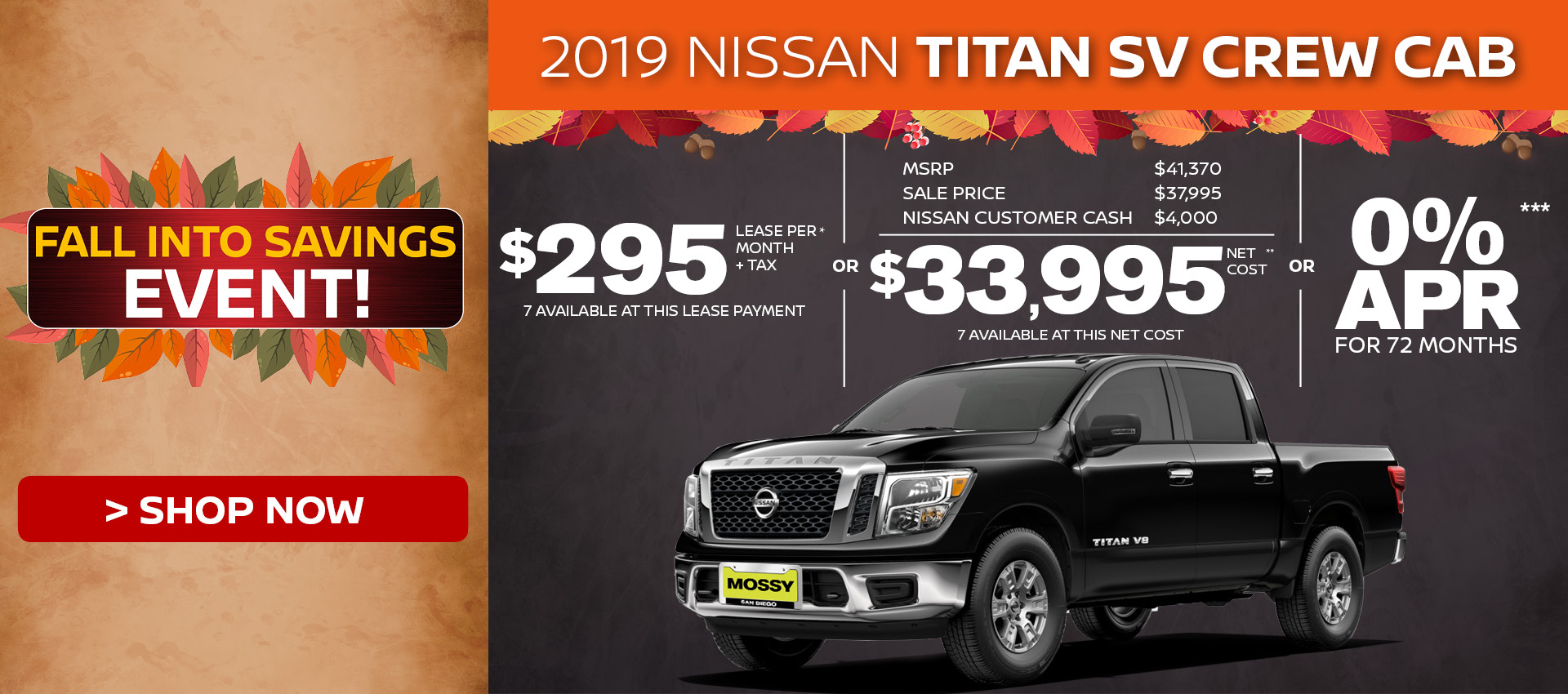 Mossy Nissan - Nissan Titan $33,995 Purchase HP