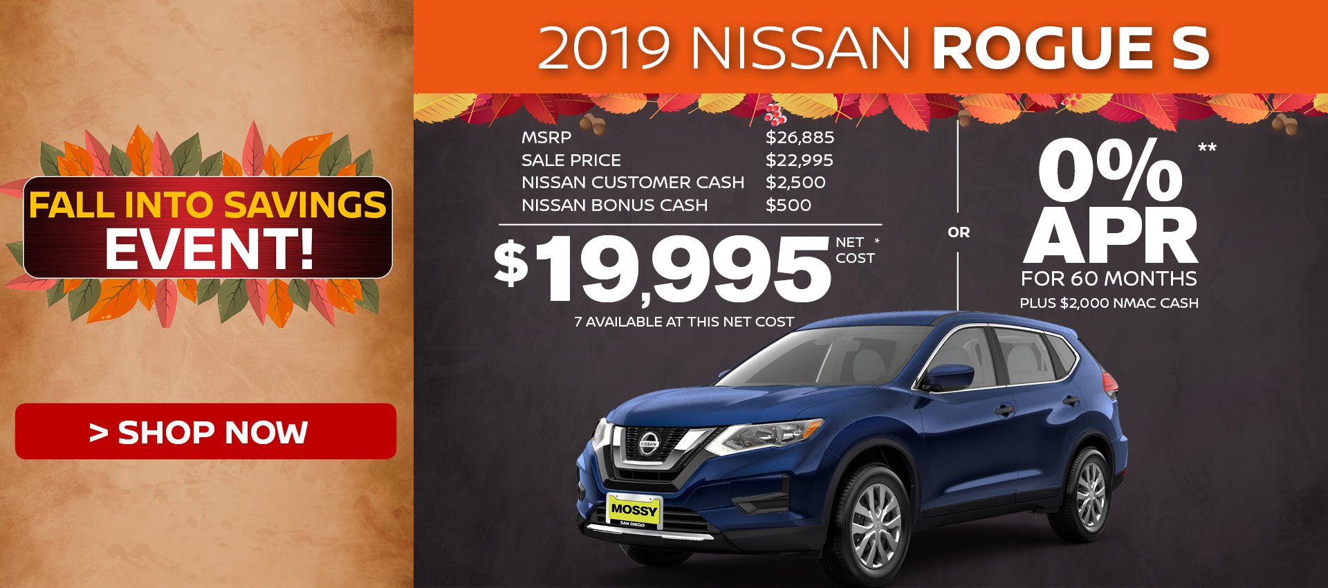 Mossy Nissan - Nissan Rogue S $19,995 Purchase HP