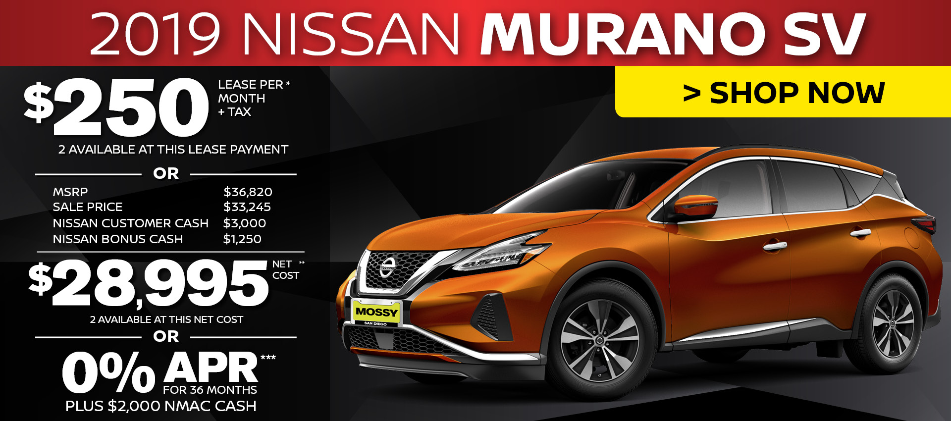 Mossy Nissan - Nissan Murano SV Purchase HP