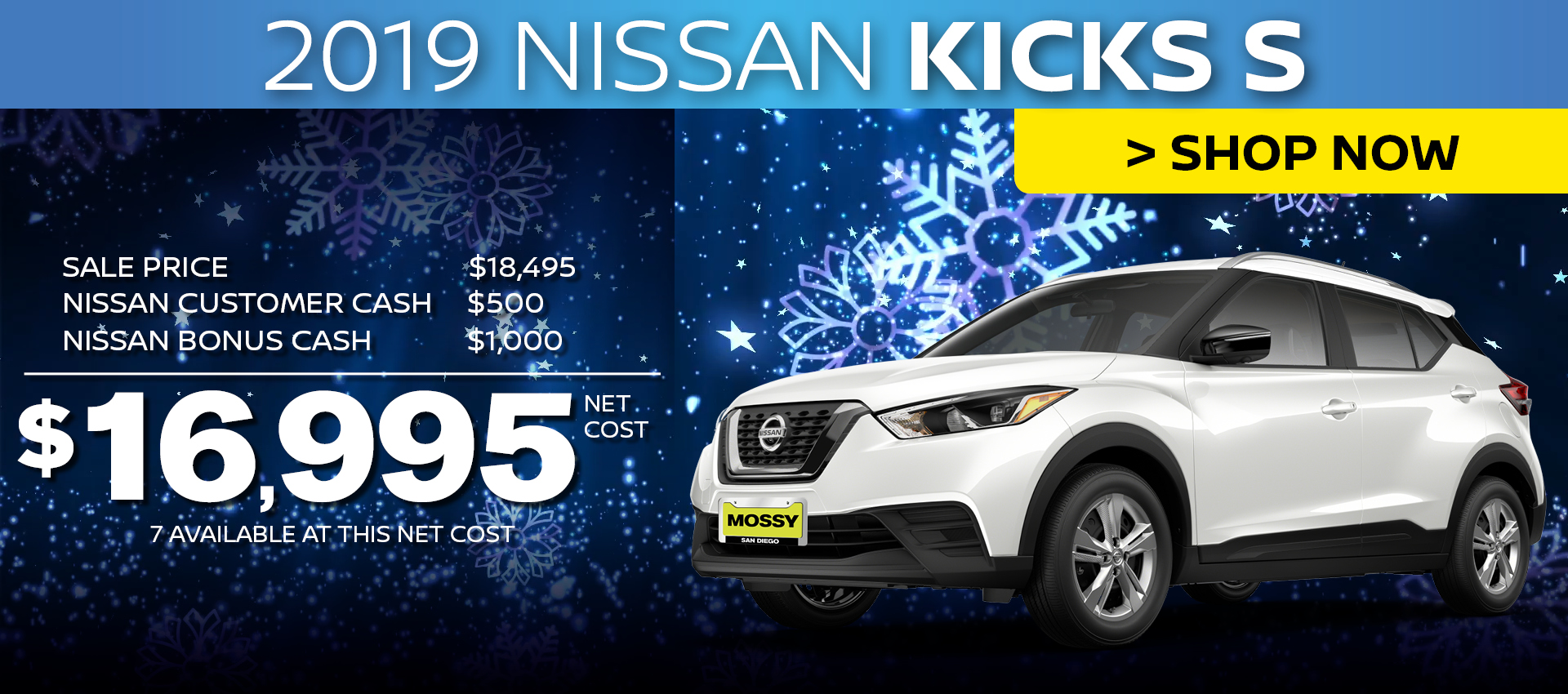 Mossy Nissan - Nissan Kicks $16,995 Purchase HP
