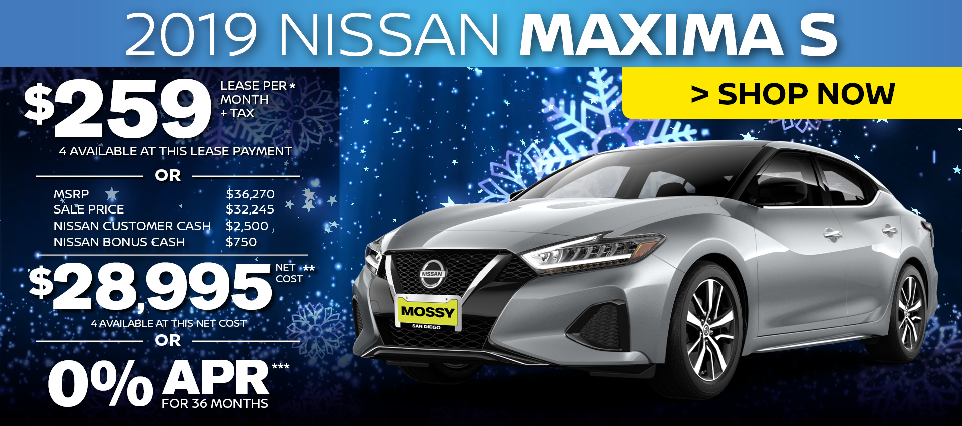 Mossy Nissan - Nissan Maxima $28,995 Purchase HP