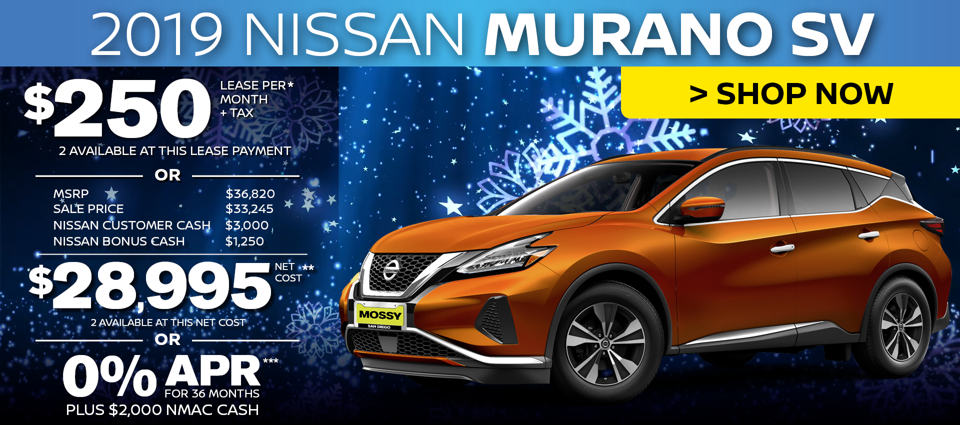Mossy Nissan - Nissan Murano SV Purchase HP