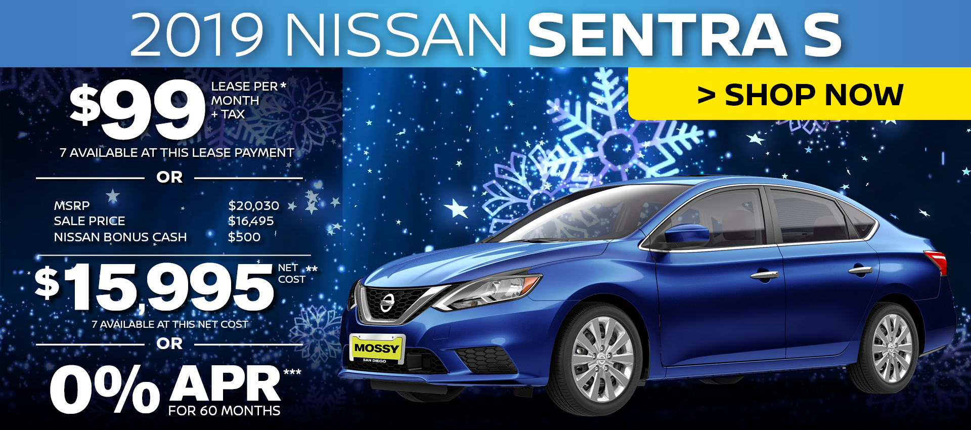 Mossy Nissan - Sentra $15,995 Purchase HP