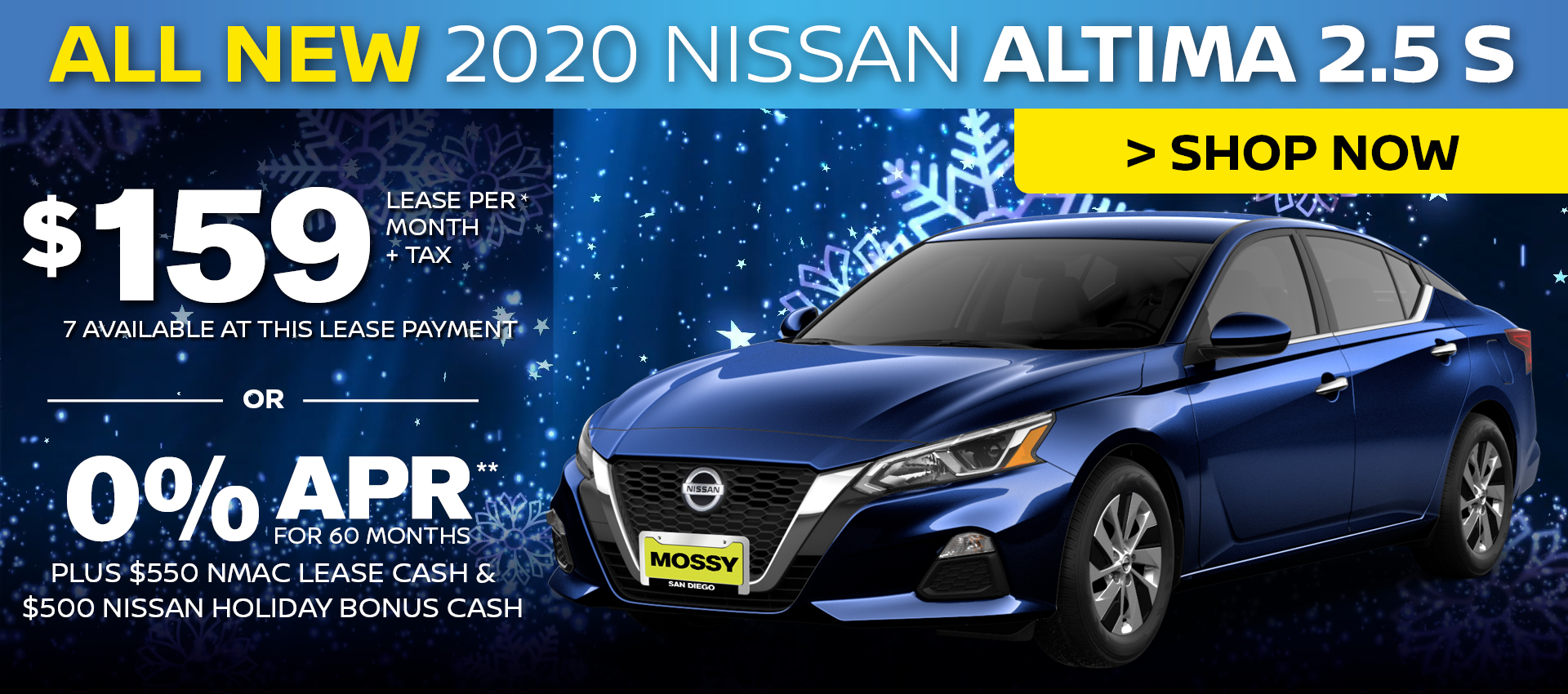 Mossy Nissan - Nissan Altima $159 Lease HP