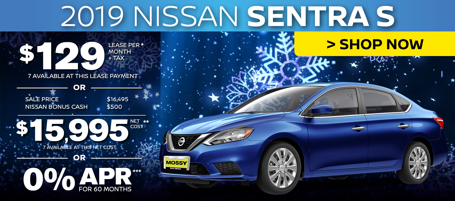 Mossy Nissan - Sentra $15,995 Purchase HP