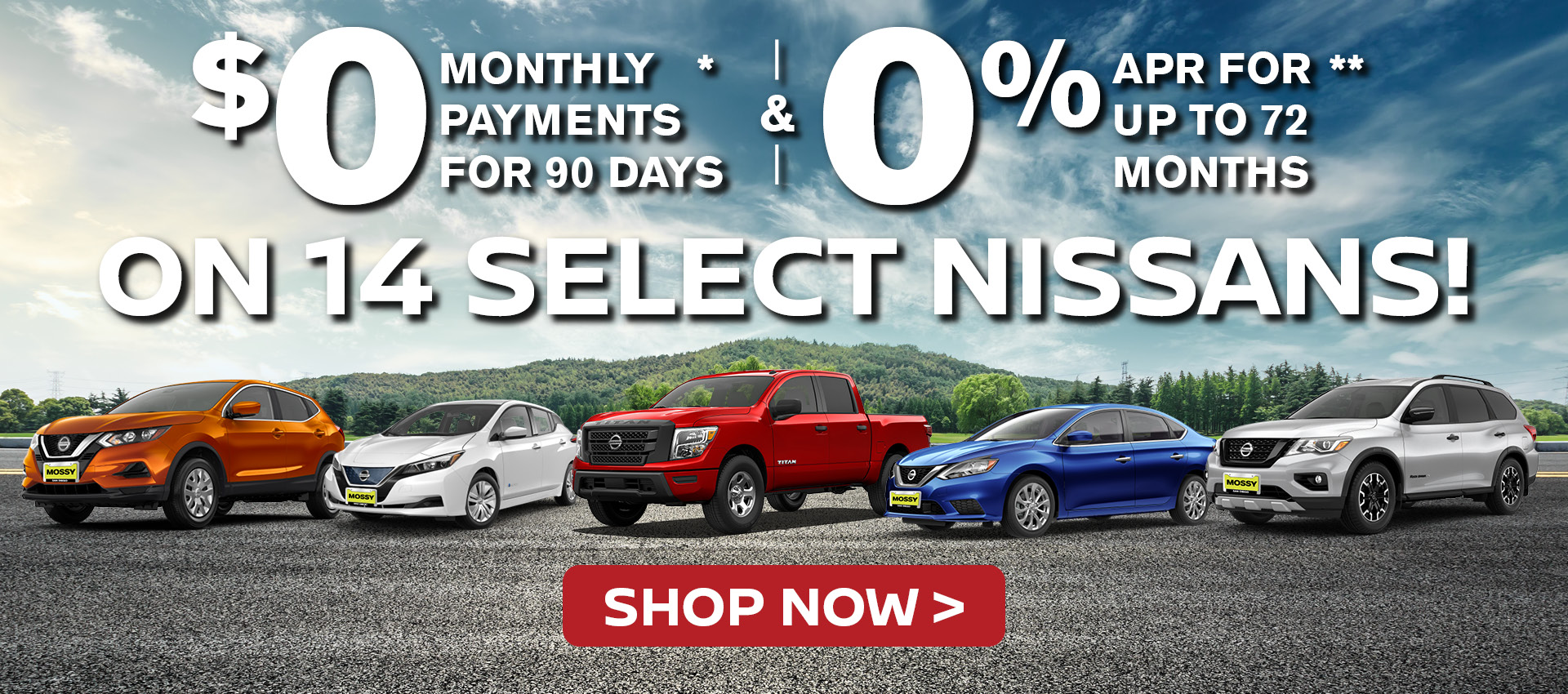 Mossy Nissan - 0% for 72
