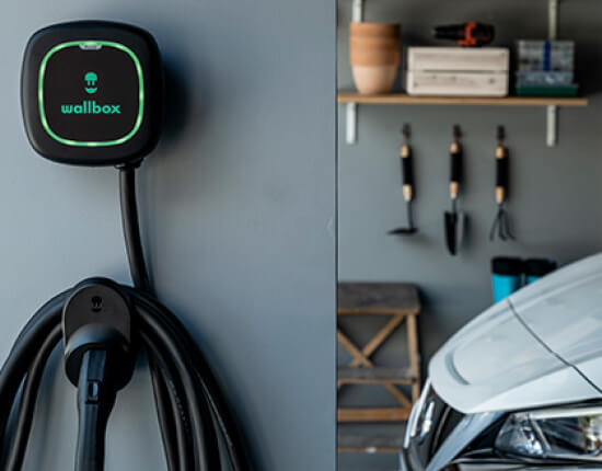 Wallbox charger charging a Nissan EV