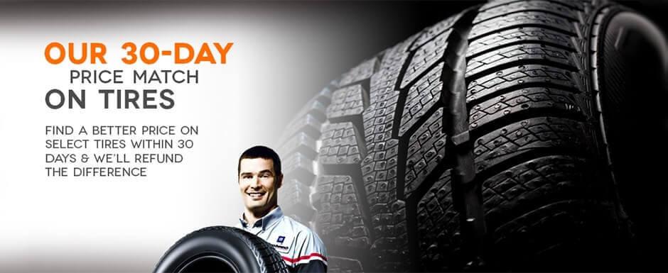 30-DAY PRICE MATCH ON TIRES AND BRAKES