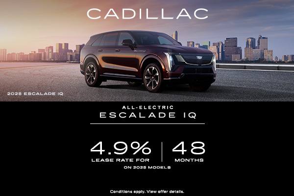 gmca- west/central- 2025 cadillac escalade iq - lease