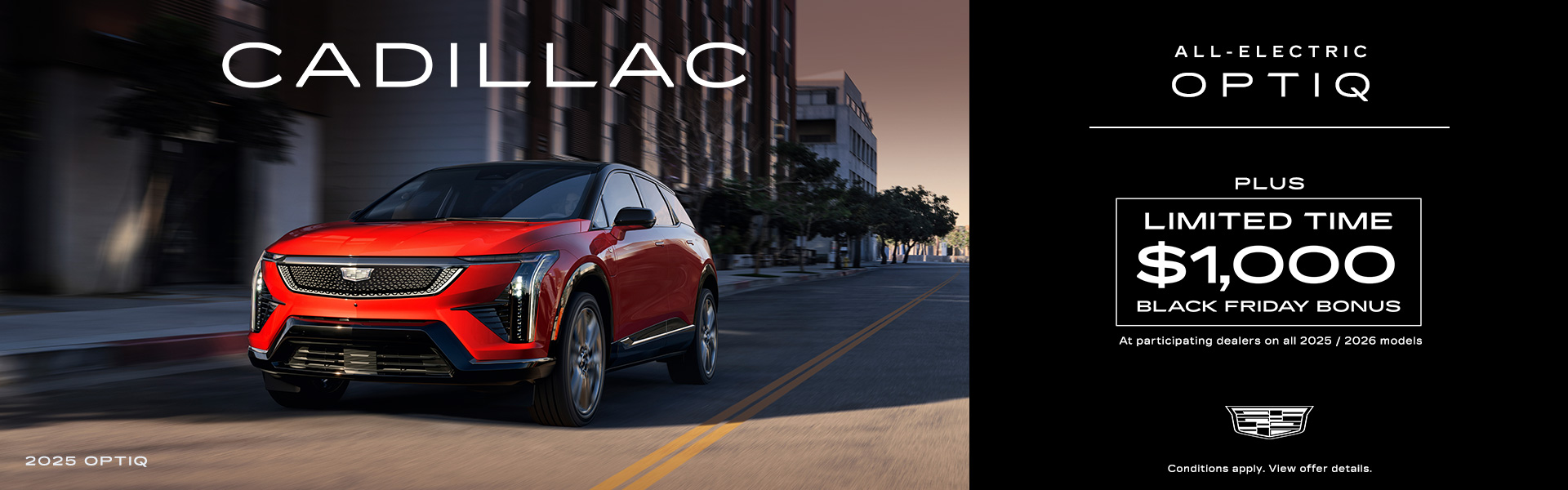 gmca- western- AB/PR- 2025 cadillac optiq - $1k black friday