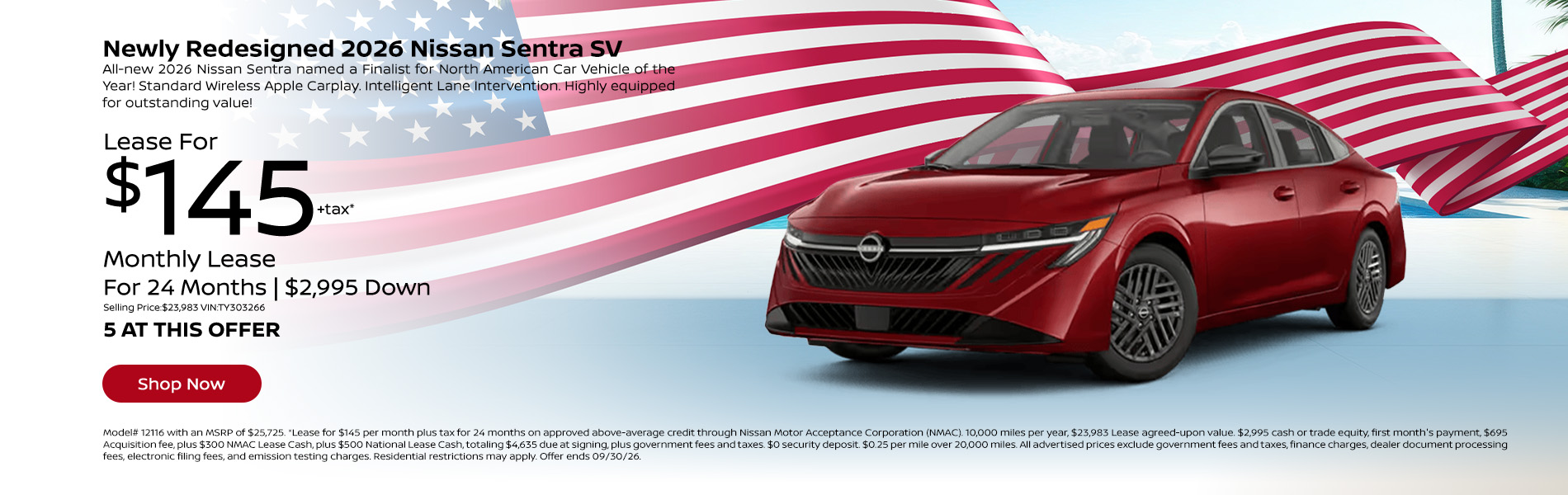Special Pricing Available on New Nissan Cars on the Mossy Homepage