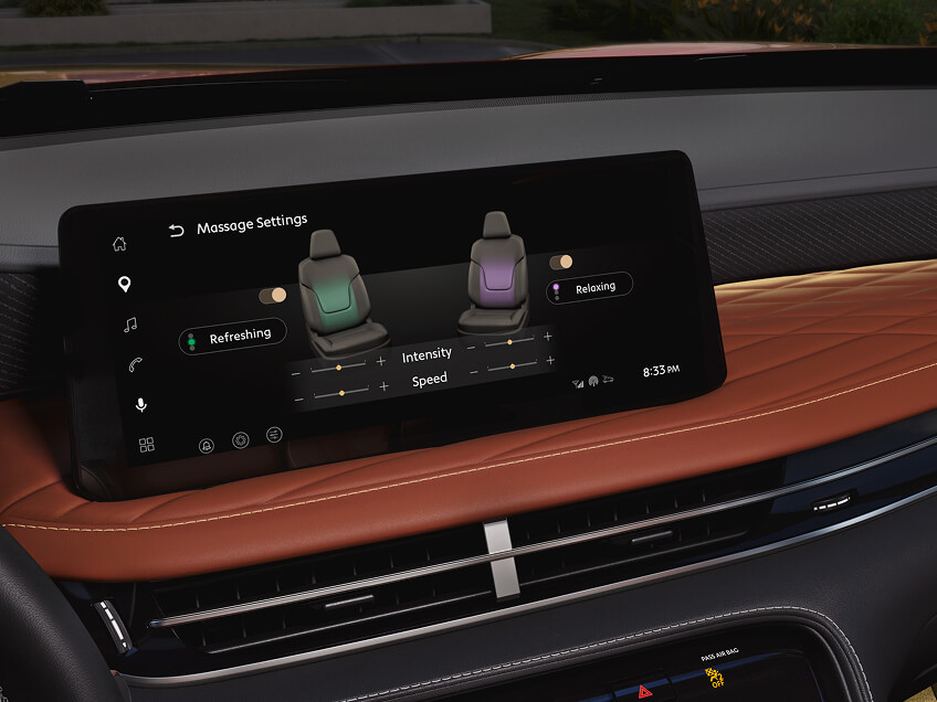 Massaging front seats